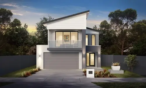 Modern double storey home facade