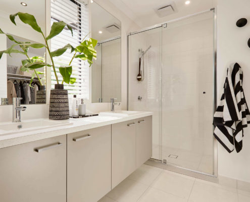 OMNI Rutherford home interior, modern en suite bathroom.