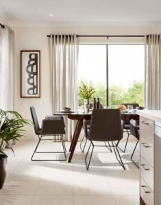 OMNI Rutherford 18, modern, bright dining area..