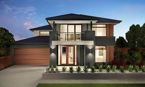 Modern double storey home facade