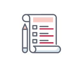 List scroll and pen icon